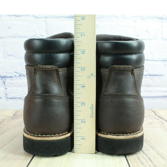 LL Bean Bucksport Brown Leather Plain Toe Waterproof Working Boots Size 11 M main image 4